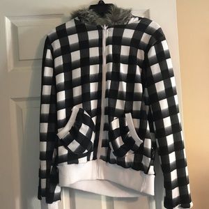 Rue 21 reversible Sherpa jacket hoodie sweatshirt